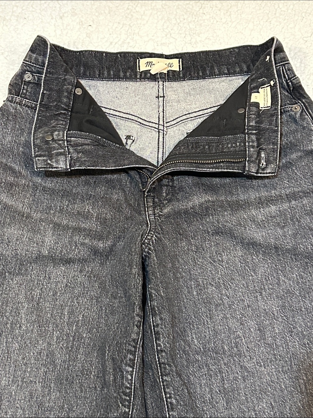 Madewell The Perfect Vintage Wide Leg Crop Jean size 27 Robles Wash Black - Picture 5 of 16